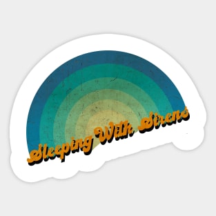 vintage retro Sleeping With Sirens Sticker